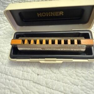 Vintage Hohner Marine Band 1896/20 C Harmonica Made in Germany w/ Case